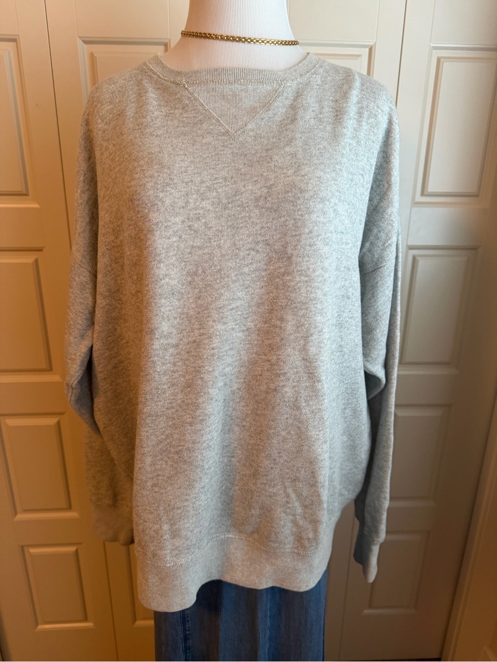 Isabel Marant x H&M Crewneck Sweatshirt- Light Gray, oversized